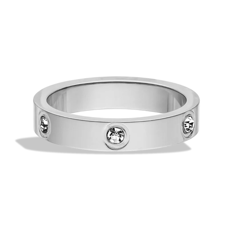Deluxe Timeless Stone Ring 14 Karat vergoldet