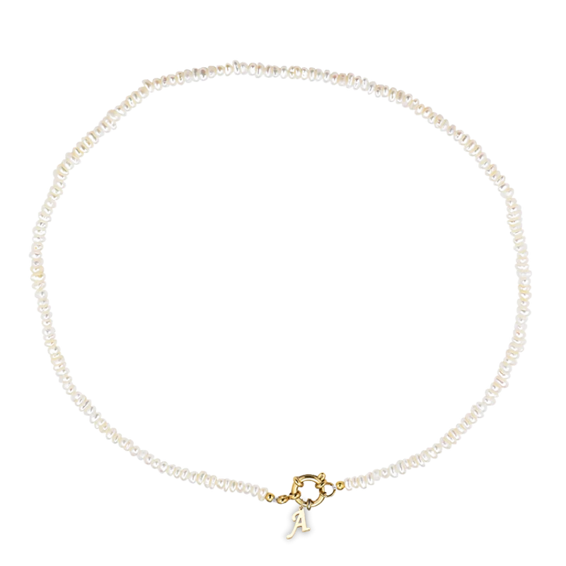 Initial Pearl Kette 14K Vergoldet