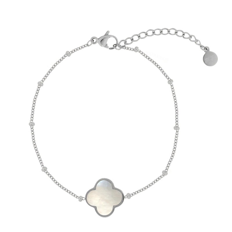 Perlmutt Lucky Leaf Armband 14K Vergoldet