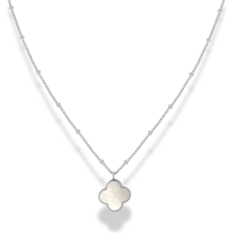 Perlmutt Lucky Leaf Kette 14K Vergoldet