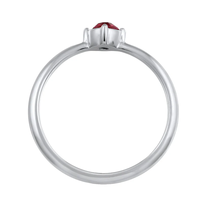 Solitär-Ring | Kristall (Rot-Rosa)