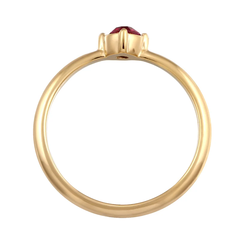 Solitär-Ring | Kristall (Rot-Rosa)