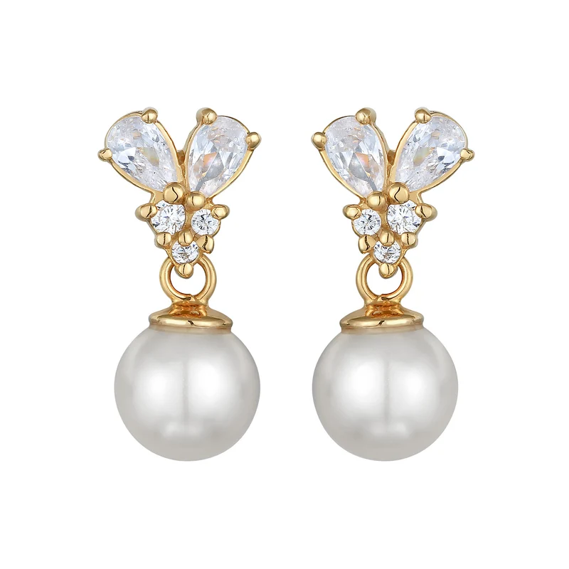 Ohrhänger Elegant | Zirkonia (Weiß)