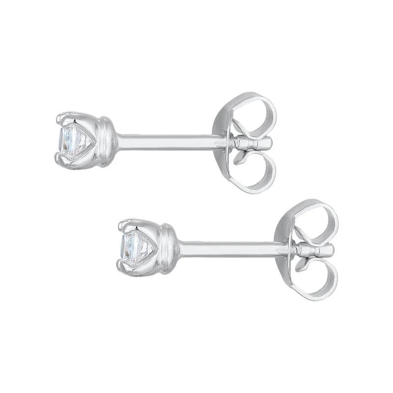 Ohrstecker Basique | Kristall (Weiß)