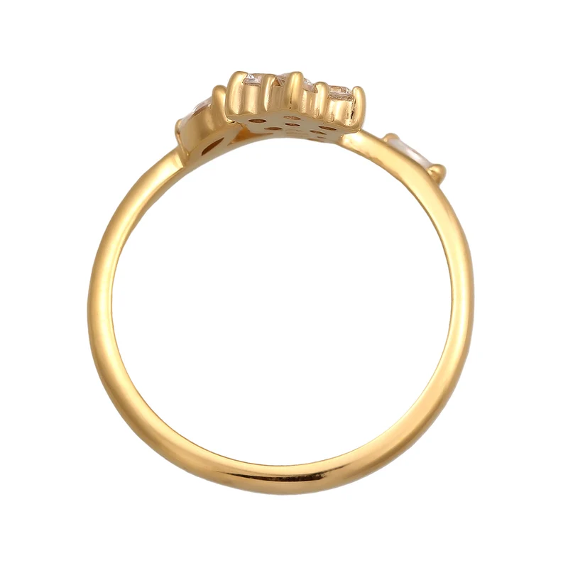 Statement Ring Blume | Zirkonia (Weiß)