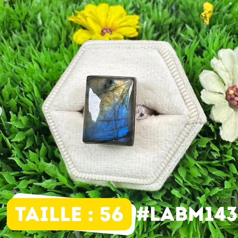 Silberner Labradorit-Multifire-Ring #LABM143