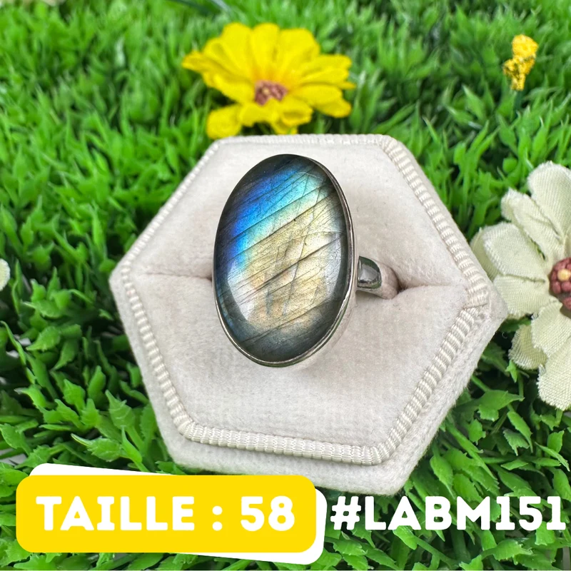 Silberner Labradorit-Multifire-Ring #LABM151