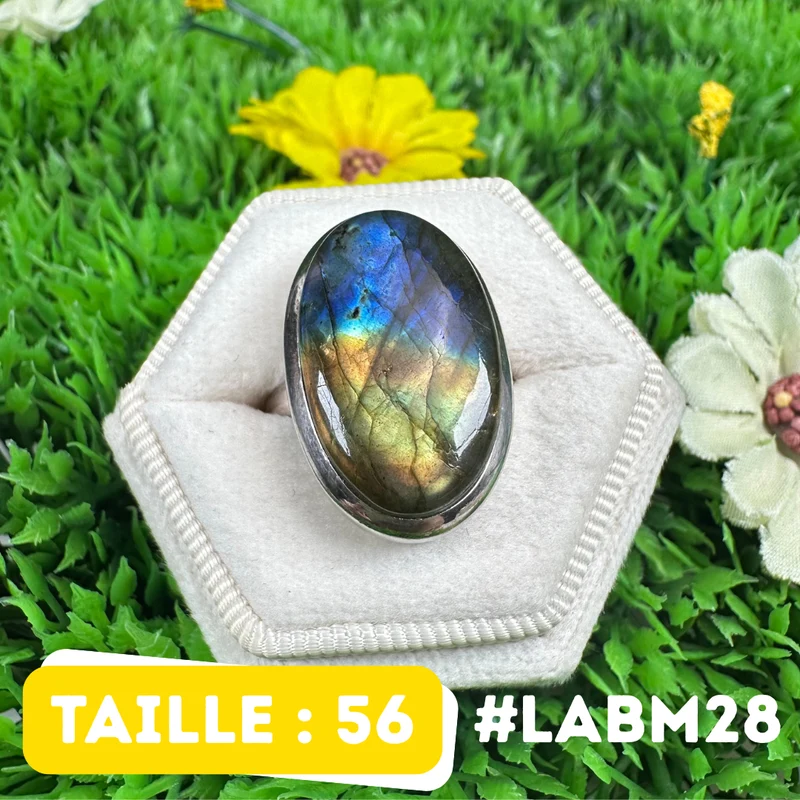 Silberner Labradorit-Multifire-Ring #LABM28
