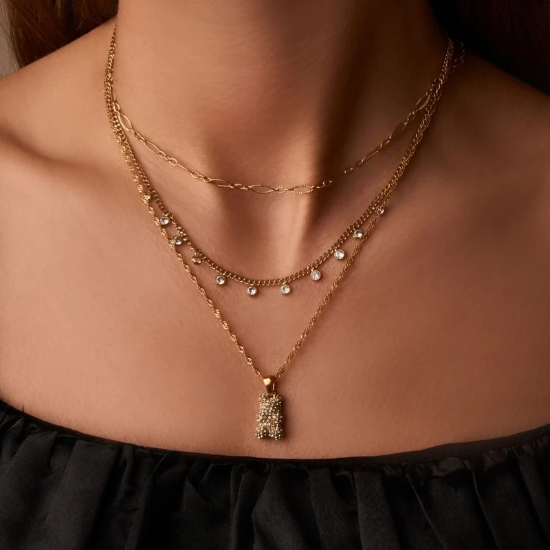Calm Aura Charm Kette 14K Vergoldet