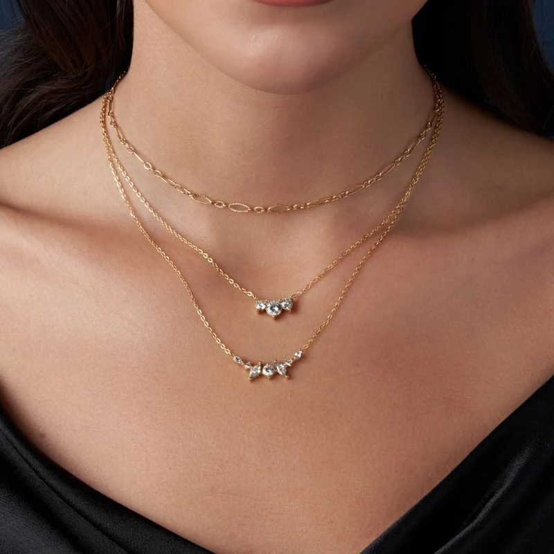 Calm Aura Charm Kette 14K Vergoldet