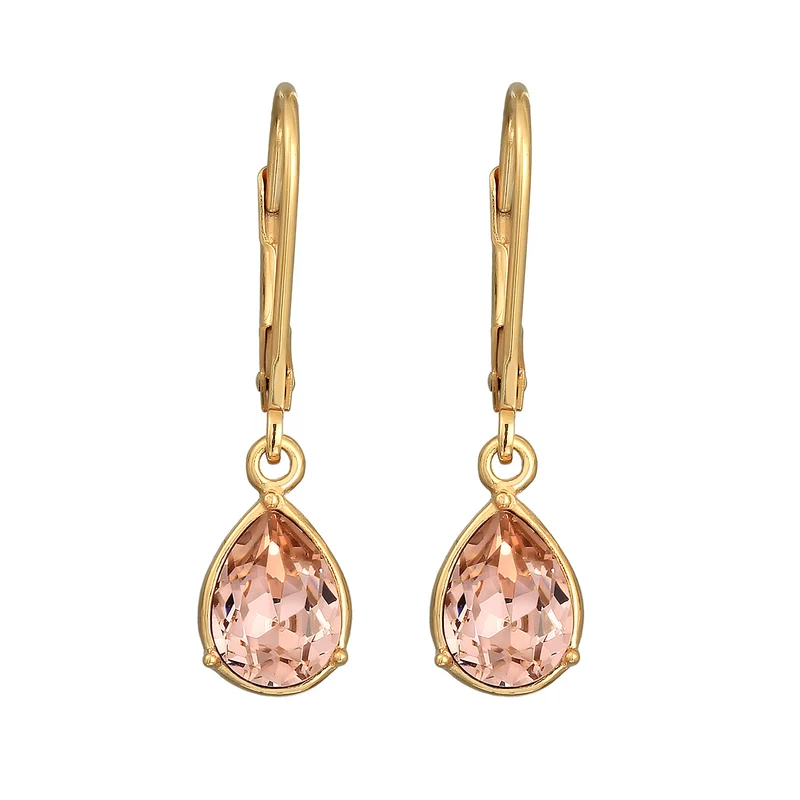 Ohrhänger Tropfen | Mit Kristallen von Swarovski® (Rosa)