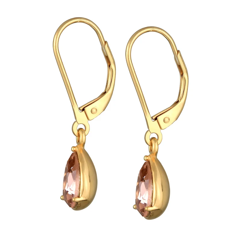 Ohrhänger Tropfen | Mit Kristallen von Swarovski® (Rosa)