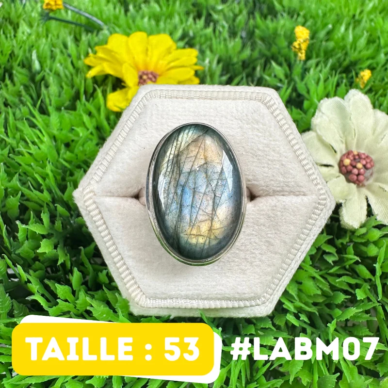 Silberner Labradorit-Multifire-Ring #LABM07