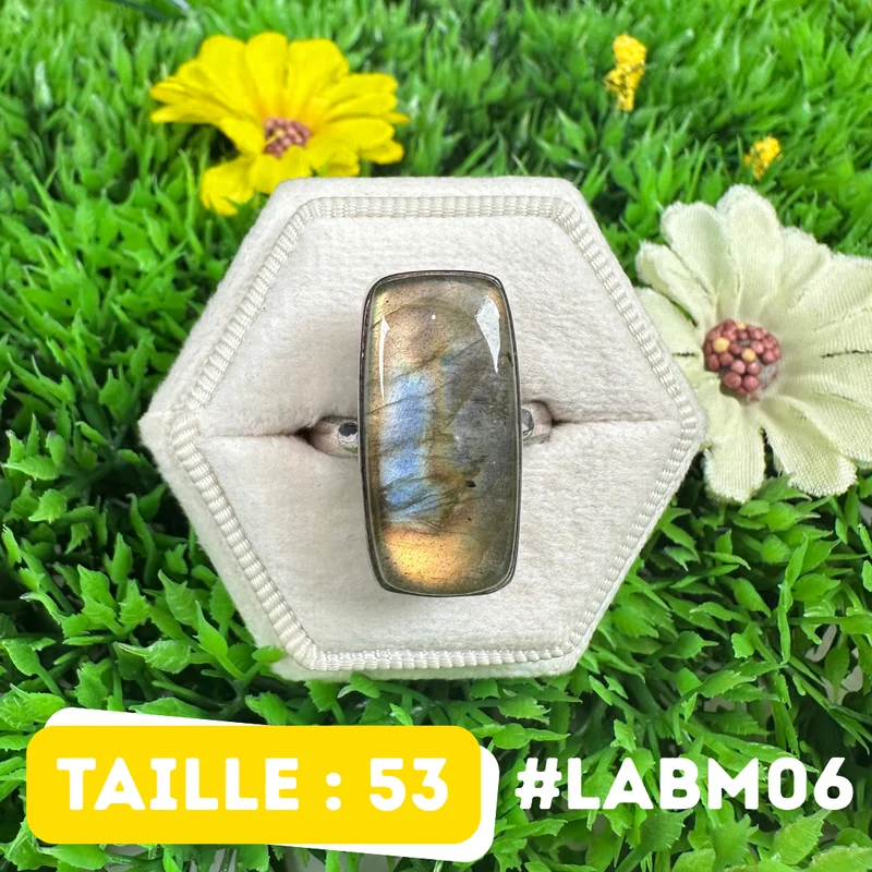 Silberner Labradorit-Multifire-Ring #LABM06