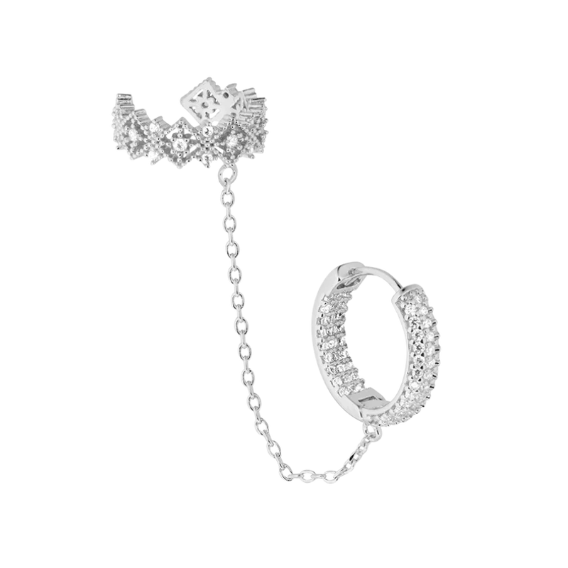 Abbaddon Bold Pave Earcuff Huggie