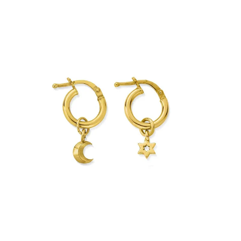 Gold Wisdom & Guidance Small Hoop Earrings