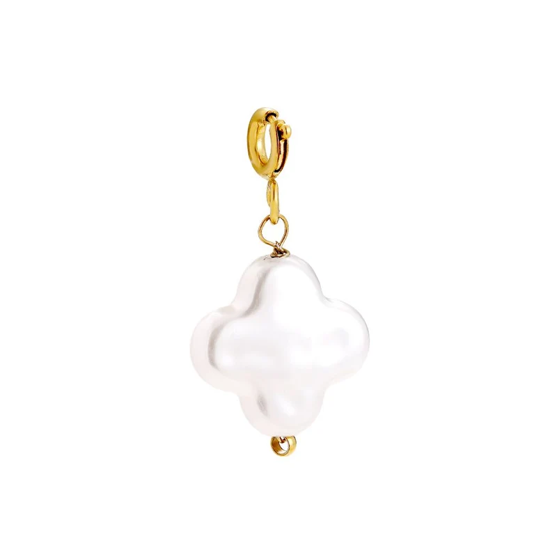 Tiny Charm Grace Pearl | Weiß Gold