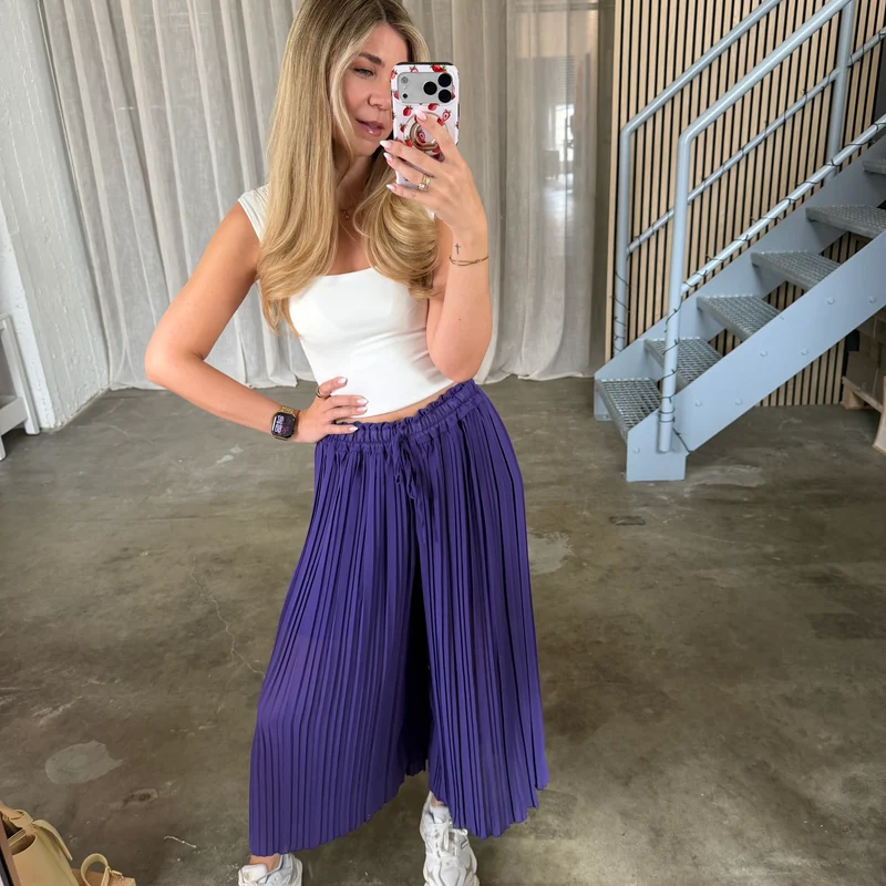 Plissee Hose - Lila