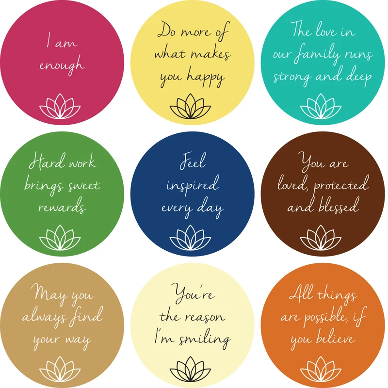 Affirmation Sticker Set, Set A