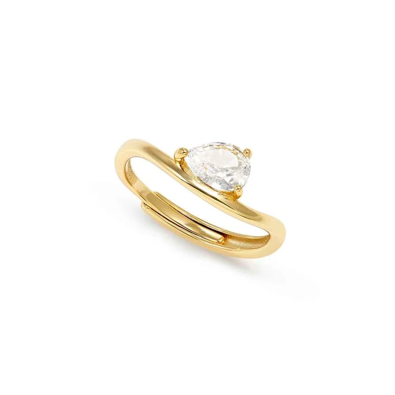 My Rebel Art Ring in Gold with Oval CZ