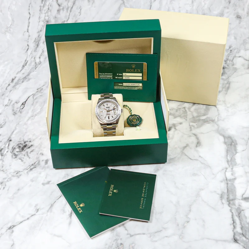 Rolex Datejust II 41 116300 Diamond Dial Iced Out Oyster