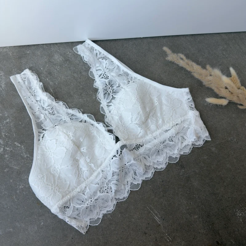 Spitzen Bralette - Weiß (neu)