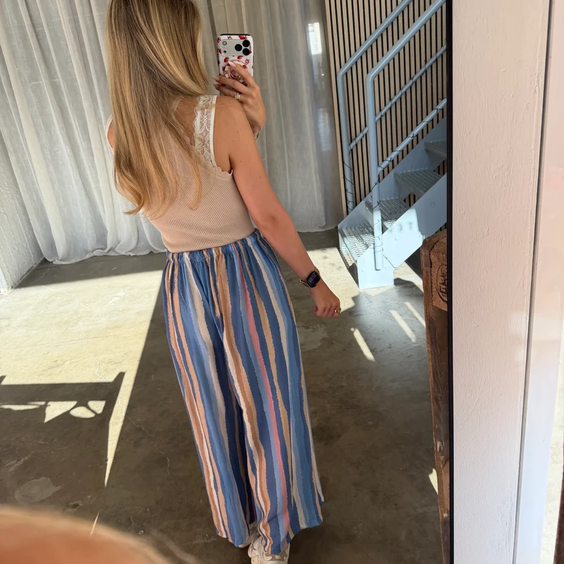 Amalfi Hose Stripes - Blau