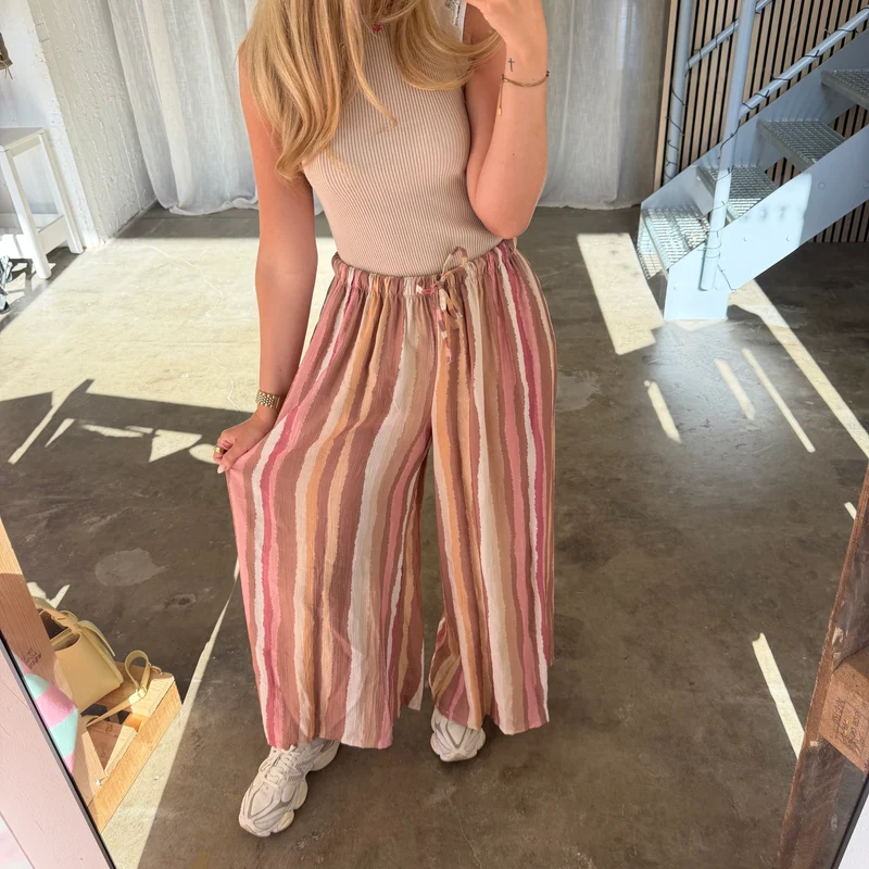 Amalfi Hose Stripes - Rosa