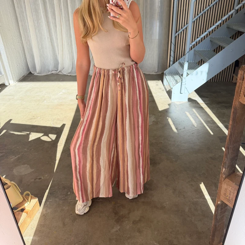 Amalfi Hose Stripes - Rosa