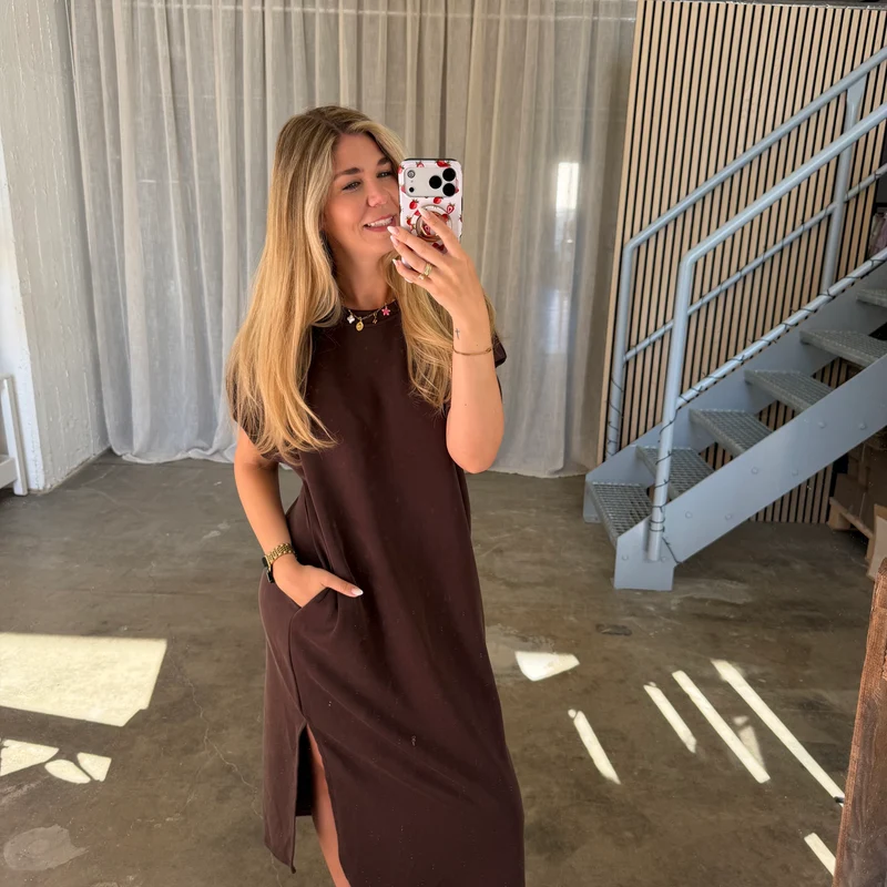 Oversize Kleid Molly - Butterstoff Espresso