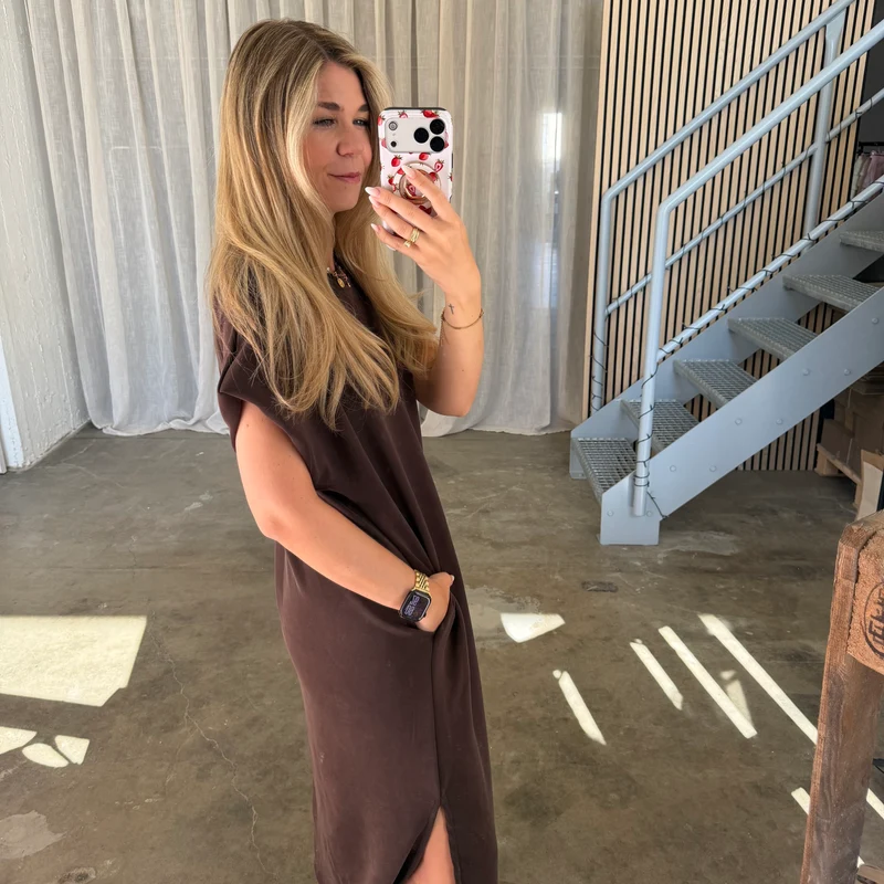 Oversize Kleid Molly - Butterstoff Espresso