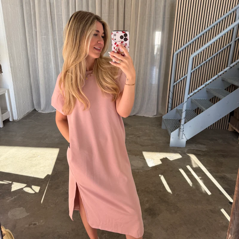 Oversize Kleid Molly - Butterstoff Altrosa