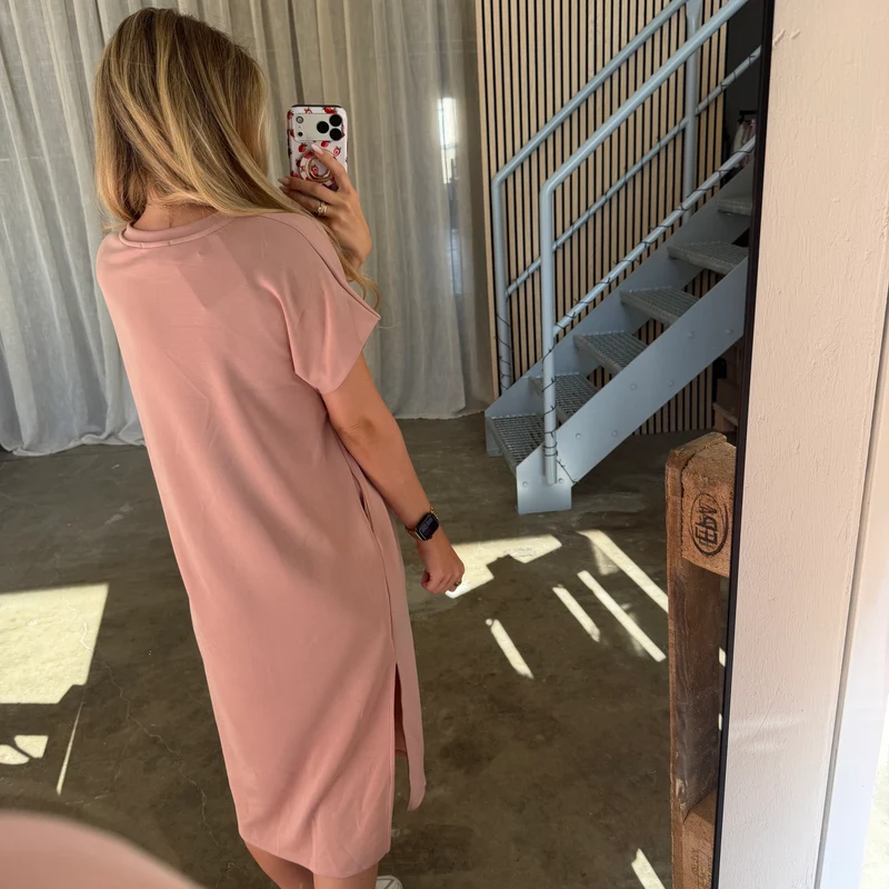 Oversize Kleid Molly - Butterstoff Altrosa