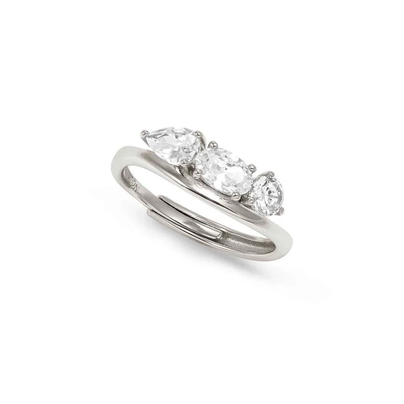 My Rebel Art Trilogy Ring in Silver with Oval CZ