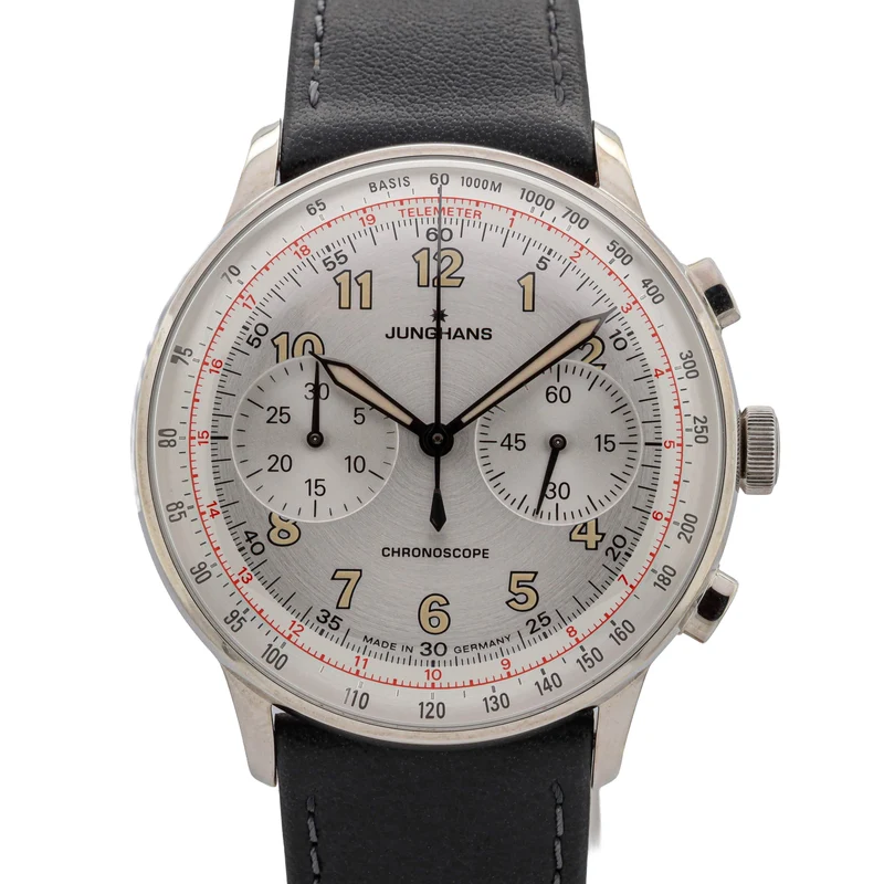 Junghans Meister Telemeter Chronoscope 40,8 27/3380.02 10/25 Restgarantie Neu