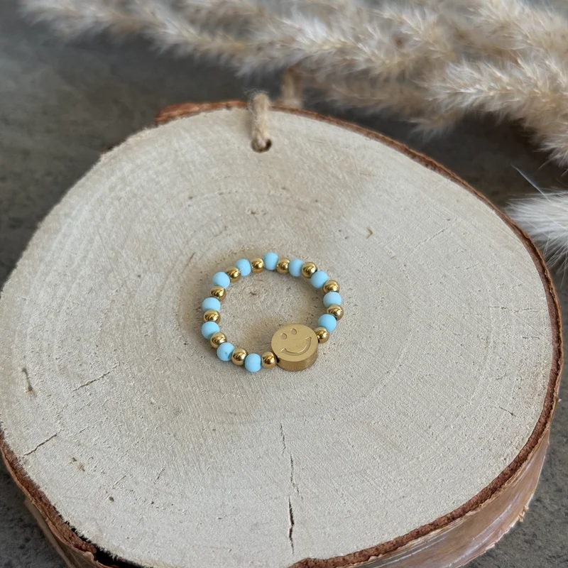 Smile Pearls Ring | Blau Gold