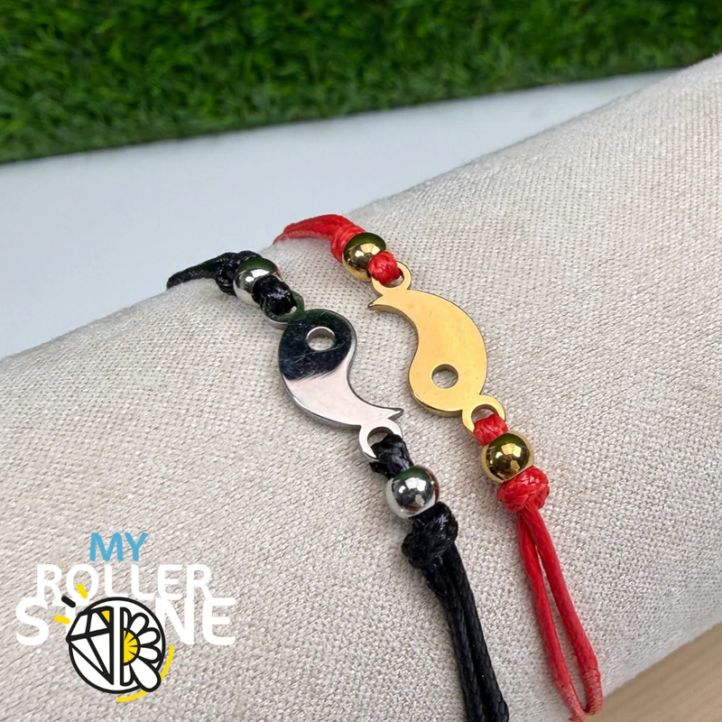 Yin-Yang-Armband aus Edelstahl (wird paarweise verkauft)
