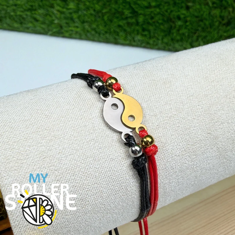 Yin-Yang-Armband aus Edelstahl (wird paarweise verkauft)