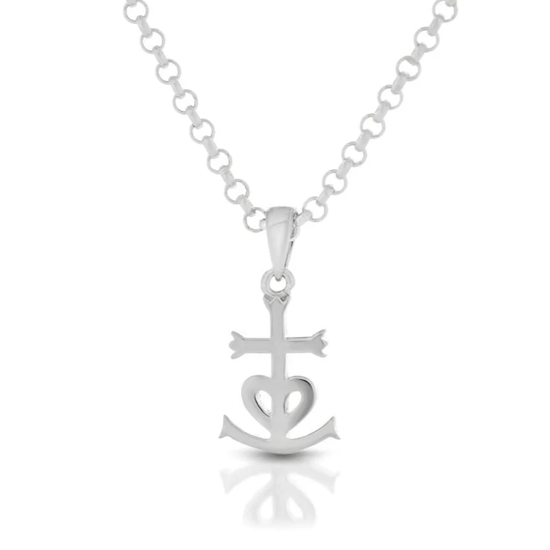 GLAUBE LIEBE HOFFNUNG ANHÄNGER KETTE 925 SILBER