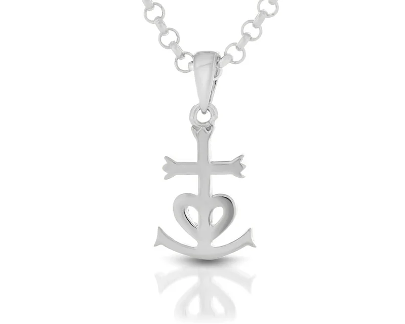 GLAUBE LIEBE HOFFNUNG ANHÄNGER KETTE 925 SILBER