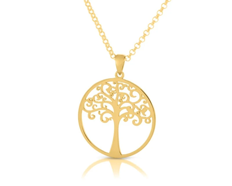 BAUM DES LEBENS KETTE VERGOLDET LEBENSBAUM GOLD