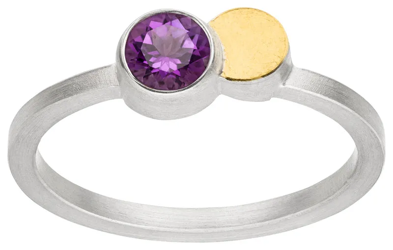 925er Silber Ring feingoldbelegt MANU R1409AM