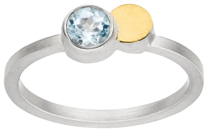 925er Silber Ring feingoldbelegt MANU R1409TO