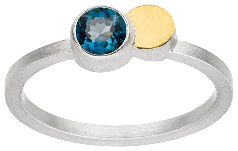 925er Silber Ring feingoldbelegt MANU R1409TL