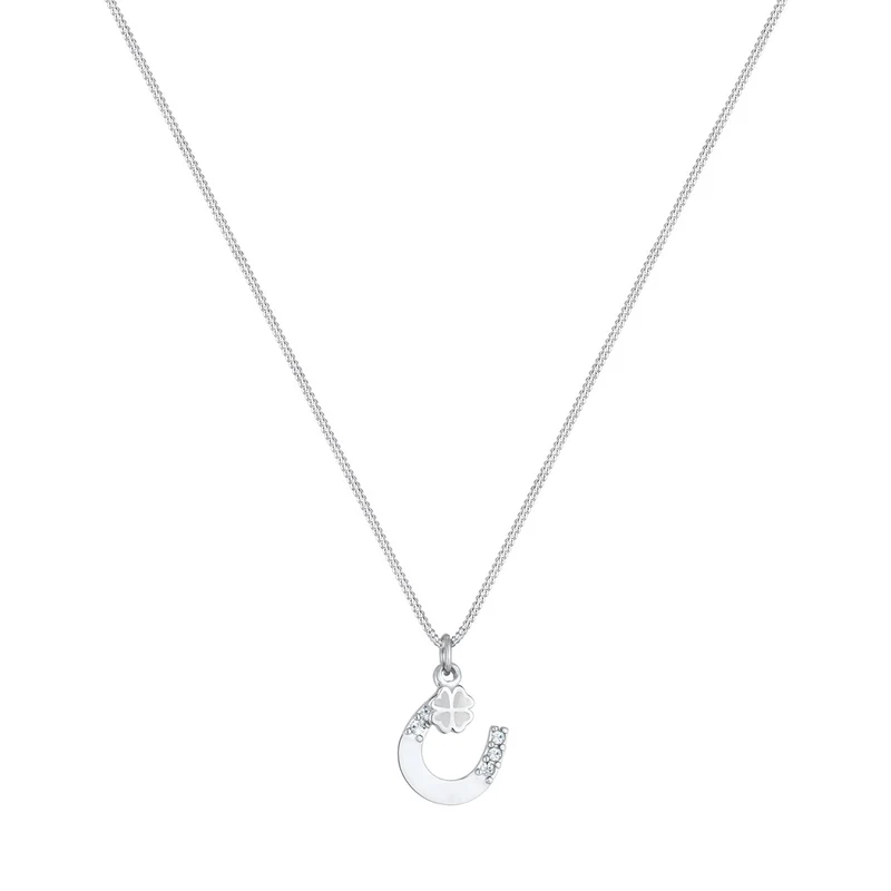 Halskette Hufeisen | Mit Kristallen von Swarovski® (Weiß)
