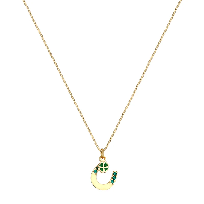 Halskette Hufeisen | Mit Kristallen von Swarovski® (Weiß)