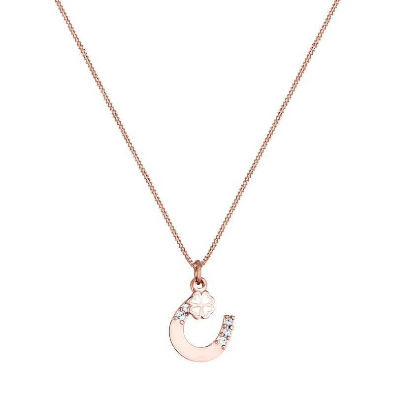 Halskette Hufeisen | Mit Kristallen von Swarovski® (Weiß)