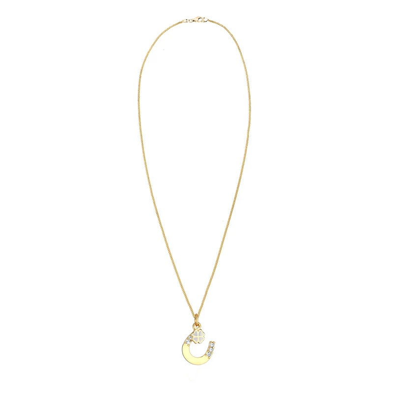 Halskette Hufeisen | Mit Kristallen von Swarovski® (Weiß)