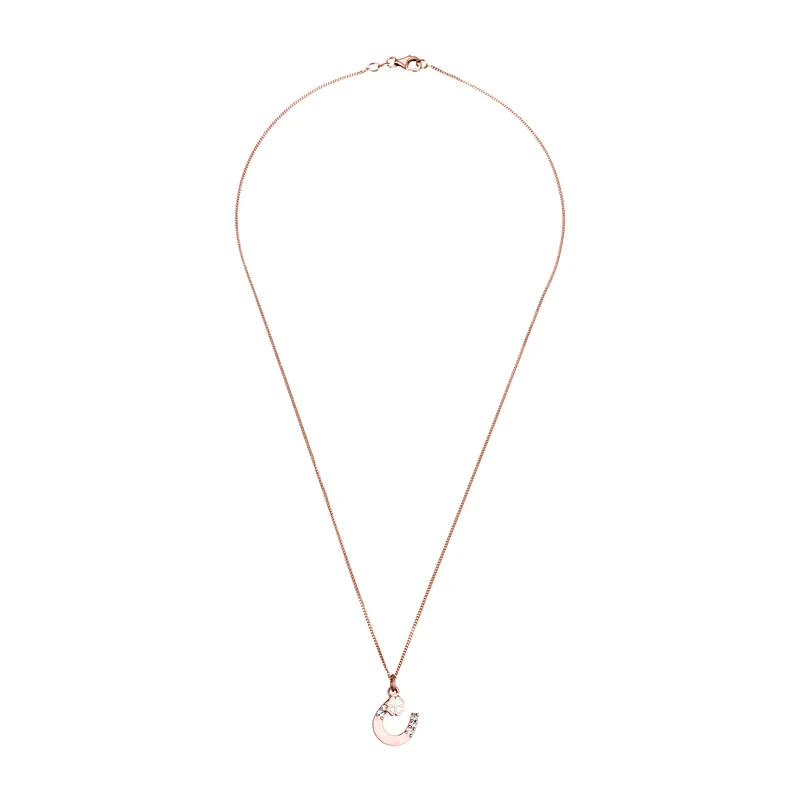 Halskette Hufeisen | Mit Kristallen von Swarovski® (Weiß)