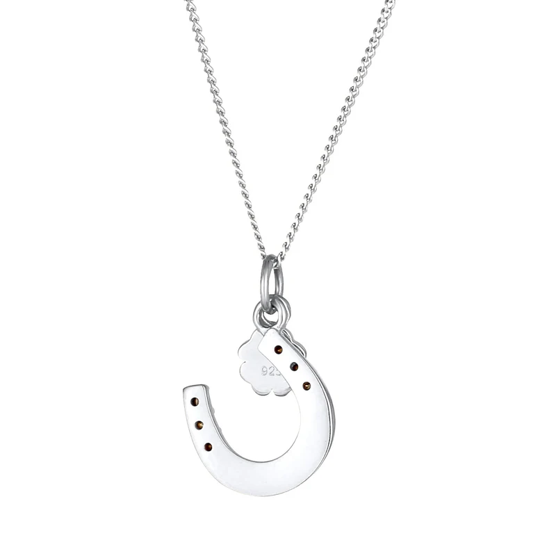 Halskette Hufeisen | Mit Kristallen von Swarovski® (Weiß)